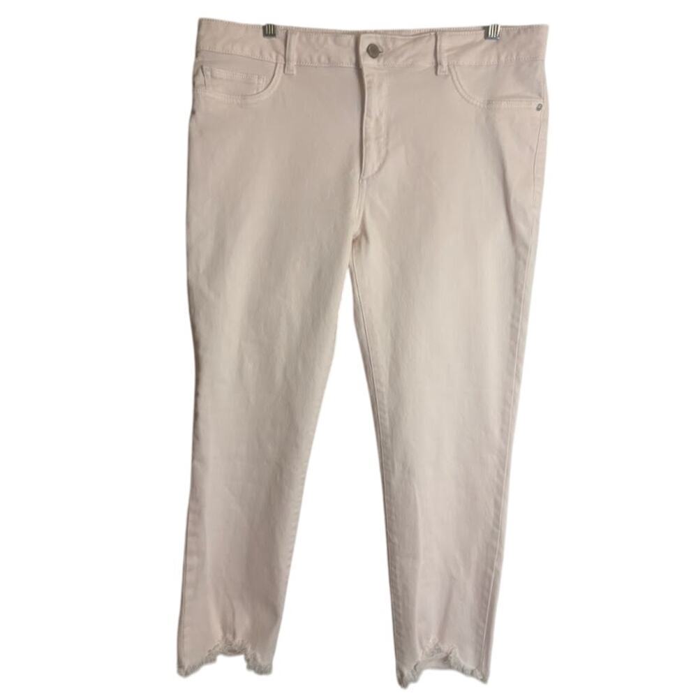 DL1961 Women's Florence Mid-Rise Instasculpt‎ Blush Pink Crop Jeans Size 33